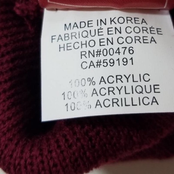 AMERICAN NEEDLE DARK RED BEANIE UNISEX NWT - Picture 3 of 3